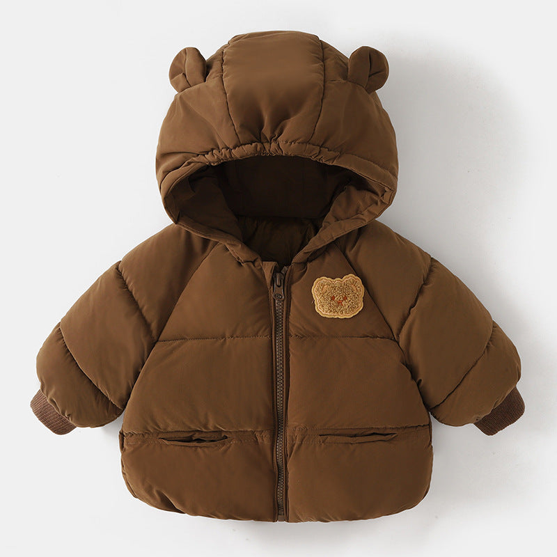 Teddy Bear Puffer Coat Brown