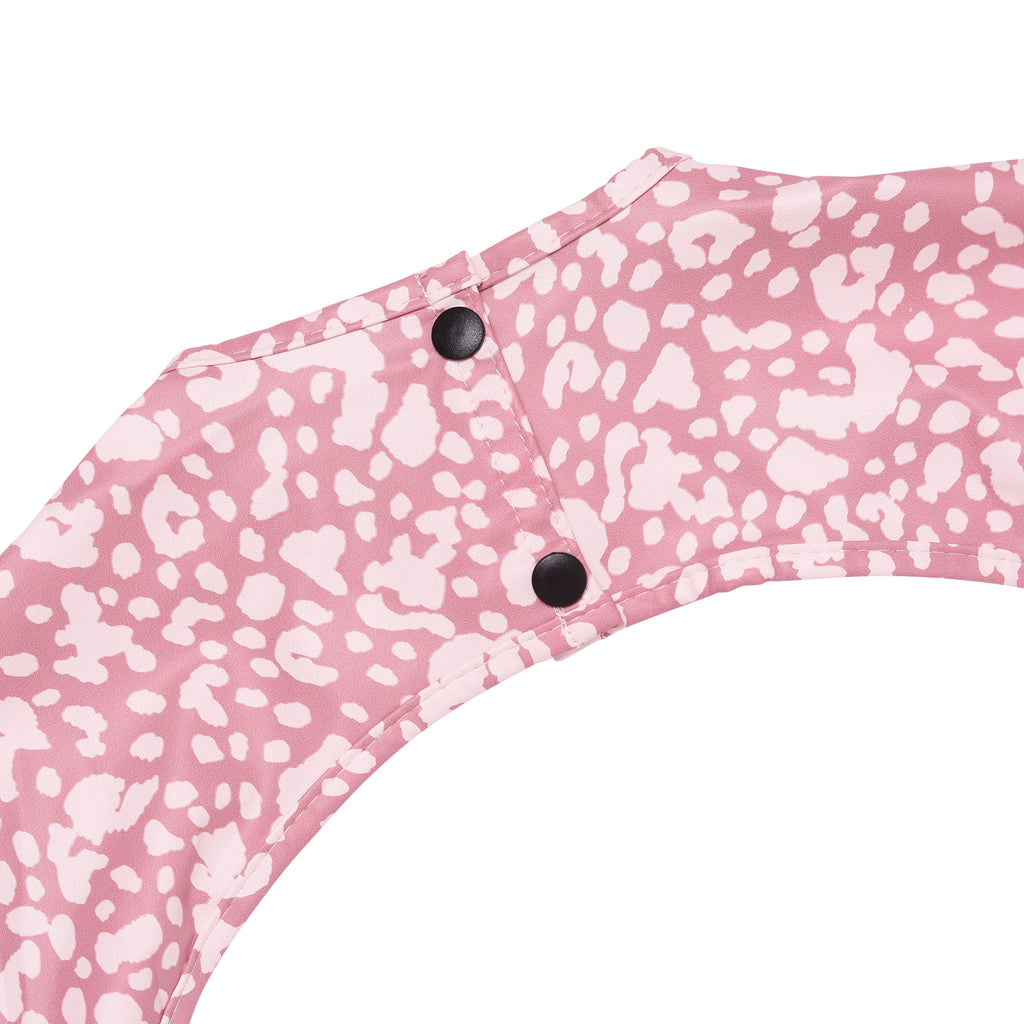 Long Sleeve Waterproof Bib Pink Leopard