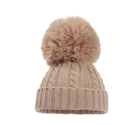 Coffee Cable Pom Pom Hat NB-12 Months